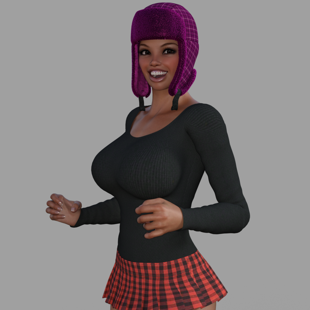 Maria from Cadulium (by Osgoode Media) standing and smiling with her arms bent