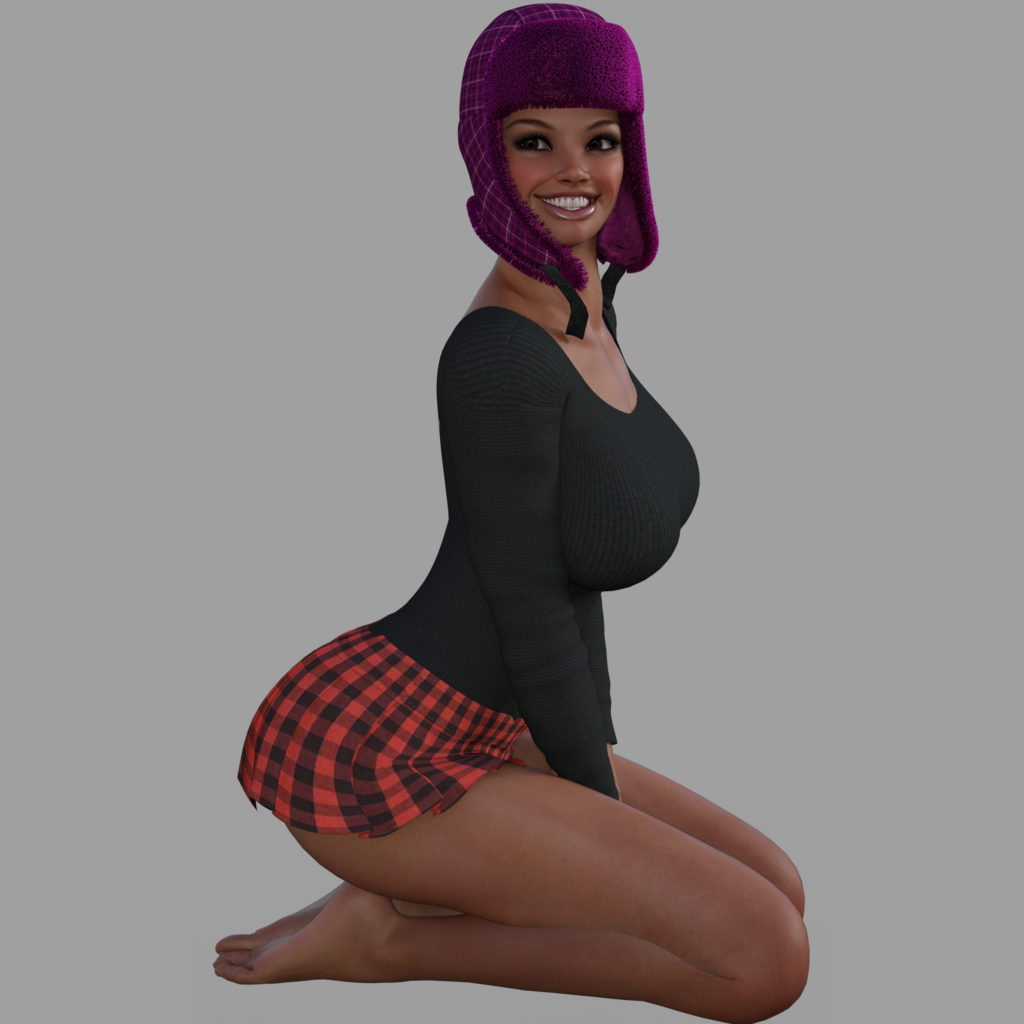 Maria from Cadulium (by Osgoode Media) kneeling and smiling at the camera